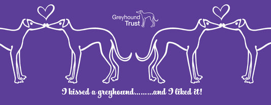 Greyhound Trust I kissed a Greyhound Purple
