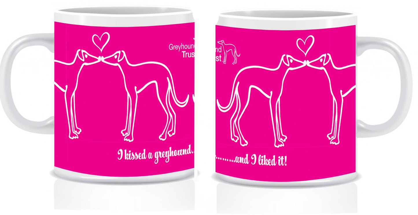 Greyhound Trust I kissed a Greyhound Pink