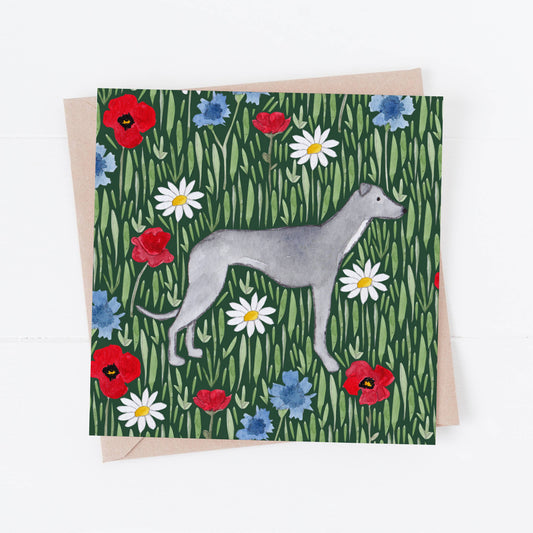 Greyhound greeting card - Samantha Hall Designs