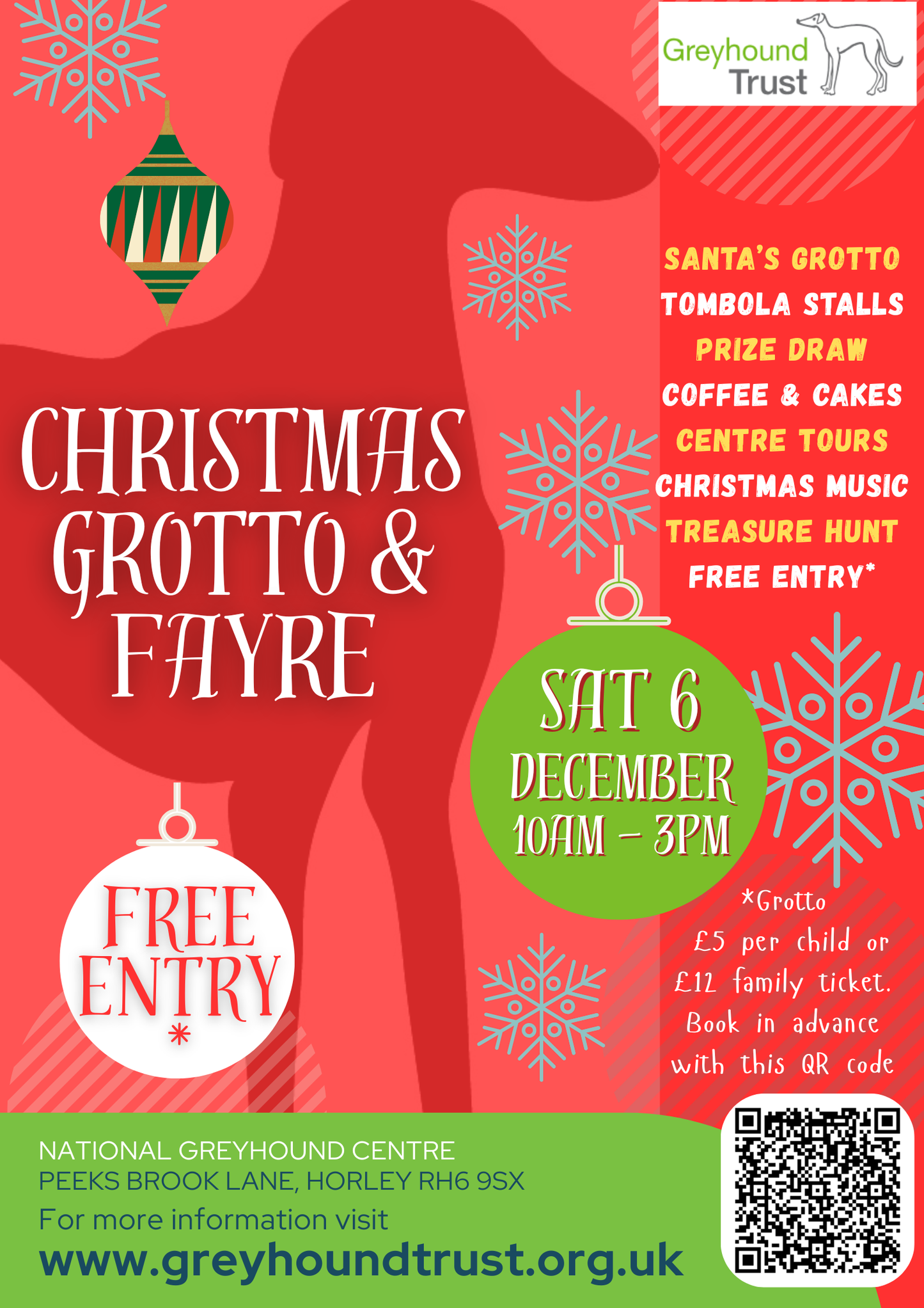 Santa's Grotto at Greyhound Trust 2025