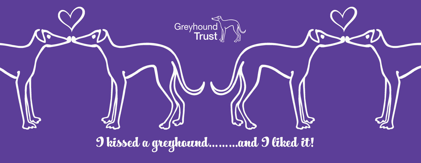 Greyhound Trust I kissed a Greyhound Purple