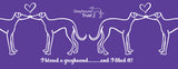 Greyhound Trust I kissed a Greyhound Purple