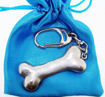 Dogs Bone 3D Pewter Keyring