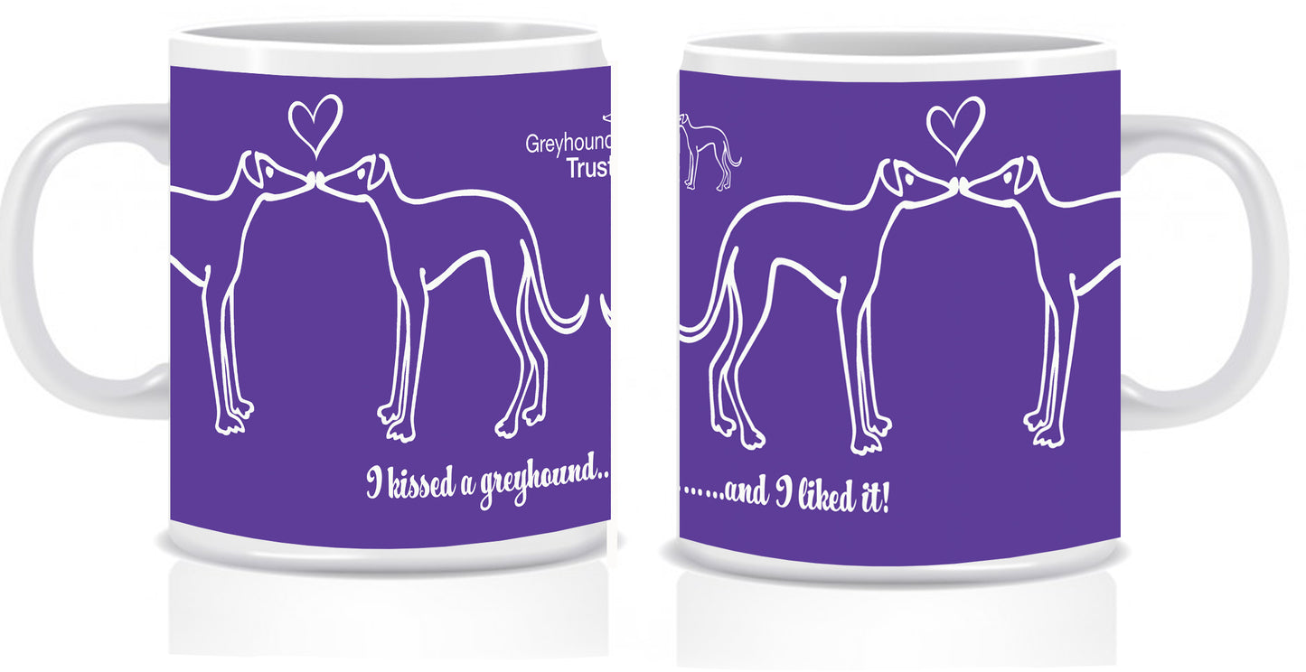 Greyhound Trust I kissed a Greyhound Purple