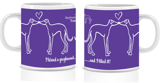 Greyhound Trust I kissed a Greyhound Purple