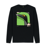 Black Printed Sweater Front