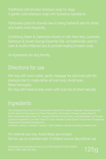 Calm and Soothe with Lavender & Sweet Orange Shampoo Soap 125g